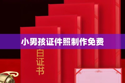 惠州小男孩证件照制作免费