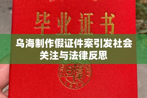 惠州乌海制作假证件案引发社会关注与法律反思